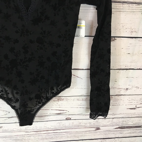 Free People Babes In Bandeaus Bodysuit Black M - Picture 6 of 12